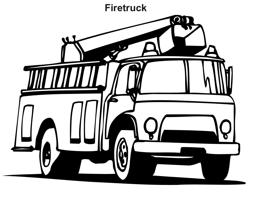 Dibujos para colorear de camiones de bomberos