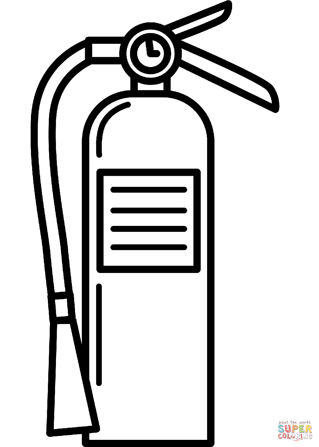 Dibujo de extintor de incendios para colorear dibujos para colorear imprimir gratis