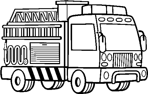 Download a fire truck coloring page