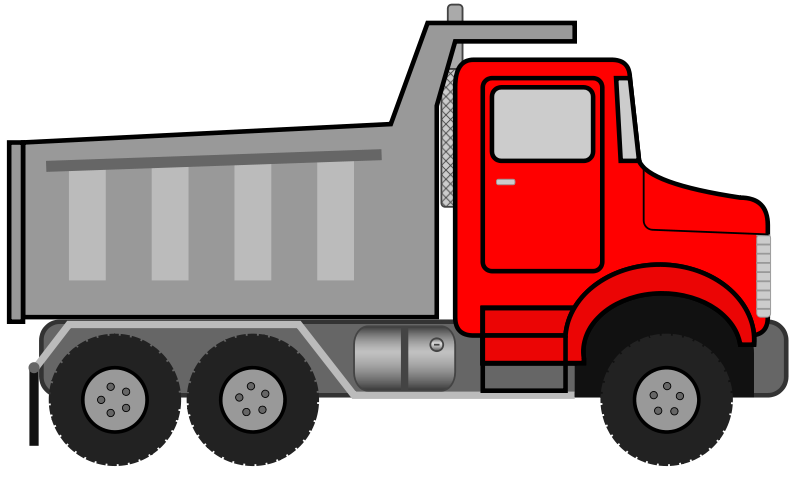 Dump truck digital embroidery trucks