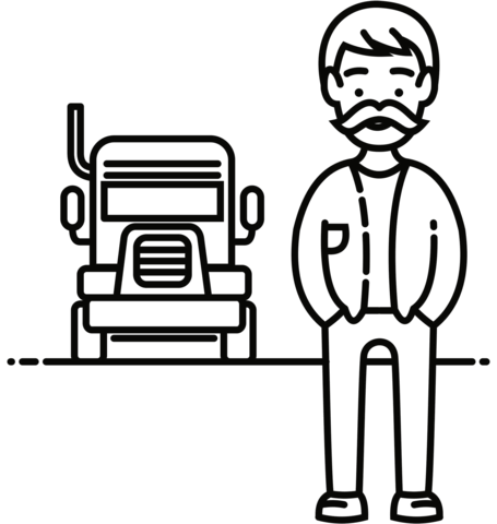Dibujo de conductor de camiãn para colorear dibujos para colorear imprimir gratis