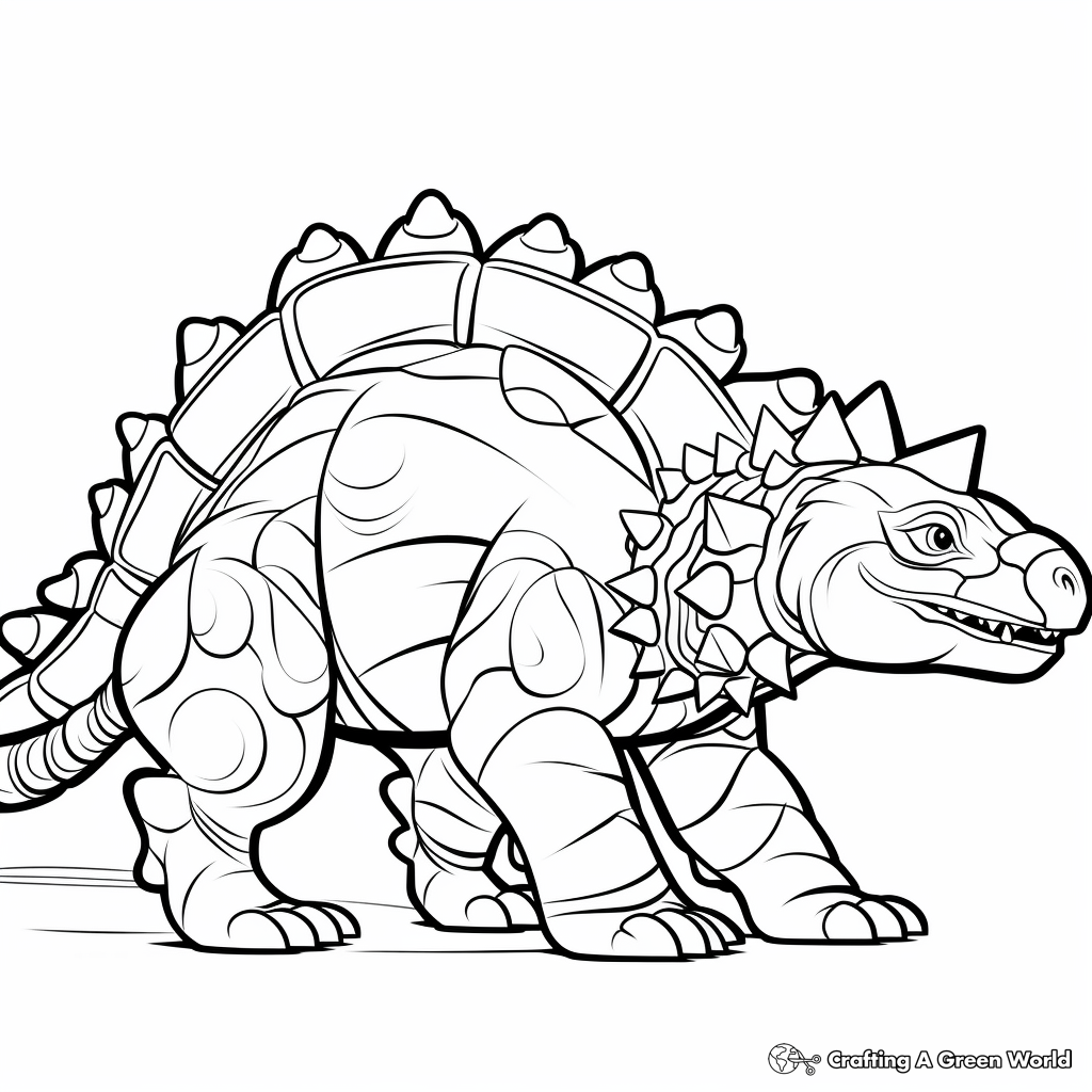 Ankylosaurus coloring pages