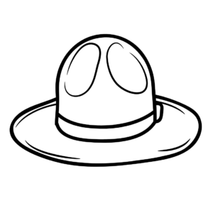 Hat coloring pages printable for free download