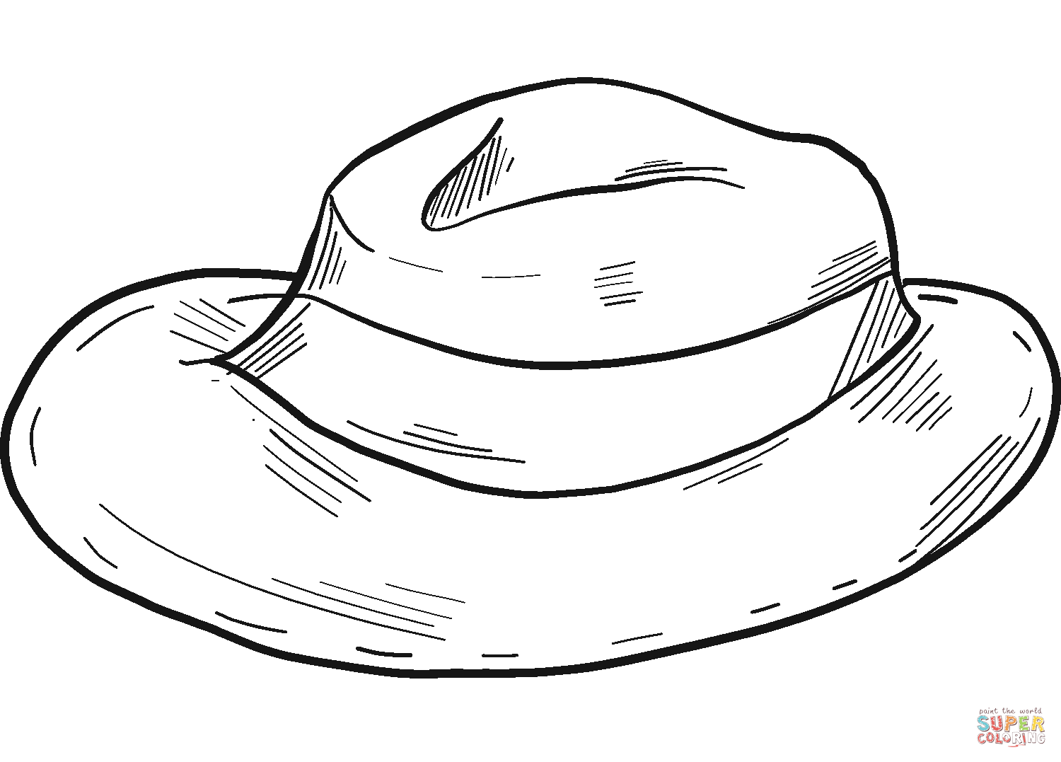 Hat coloring page free printable coloring pages