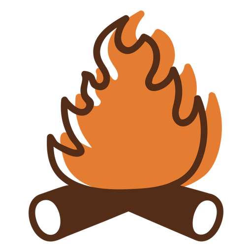 Bonfire flames color stroke png svg design for t