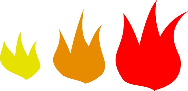 Printable fire flames