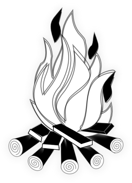 Clip art black and white fire tattoo