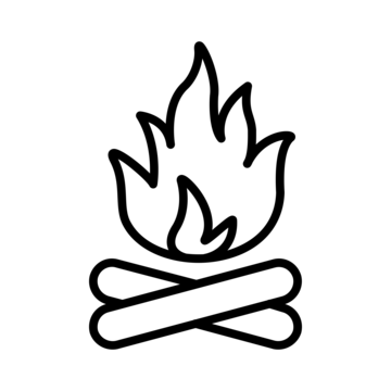 Fire flame silhouette png free fire sketch flame bonfire silhouette icon attention emblem png image for free download