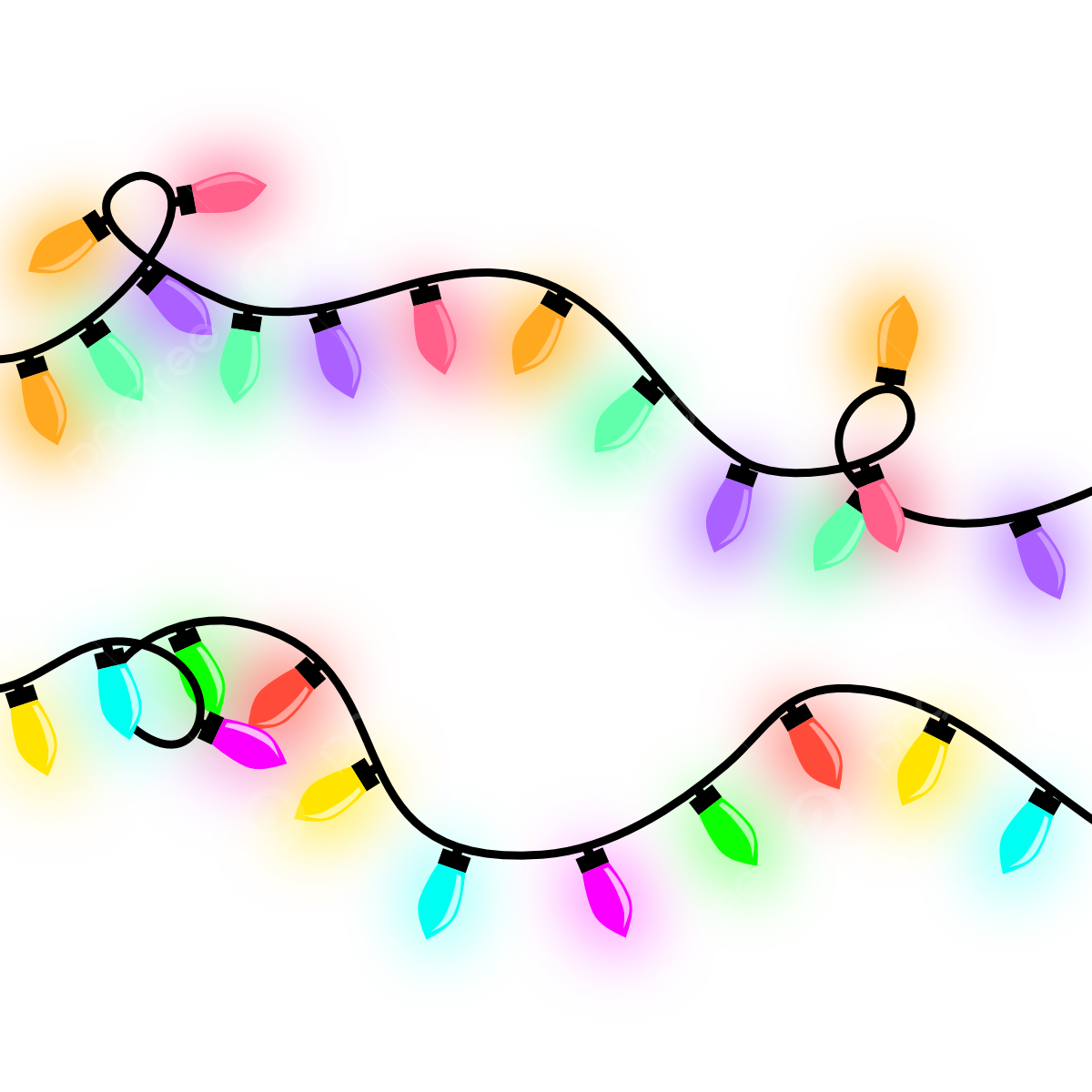 Lamp light clipart transparent png hd glowing christmas light lamp and full colors christmas lights clipart christmas decoration png image for free download