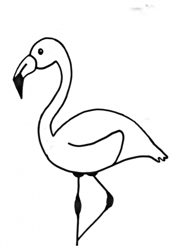How to draw a flamingo