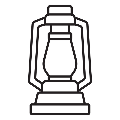 Simple lamp lantern stroke png svg design for t