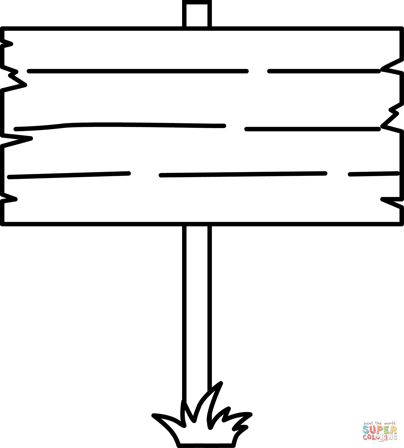 Wood sign coloring page free printable coloring pages