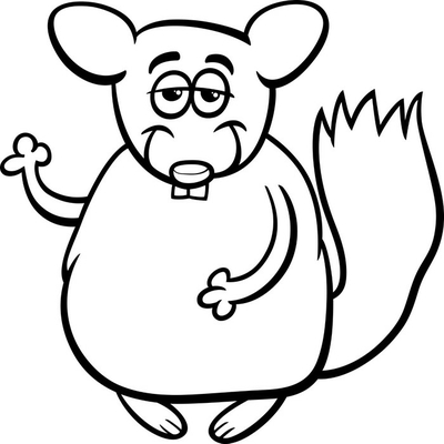 Blackout window curtain chinchilla cartoon coloring page