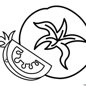 Tomato coloring pages printable for free download