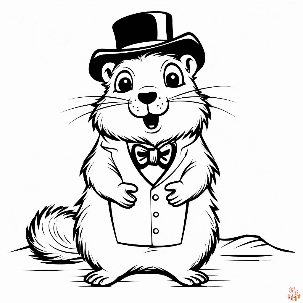 Groundhog day coloring pages coloring fun