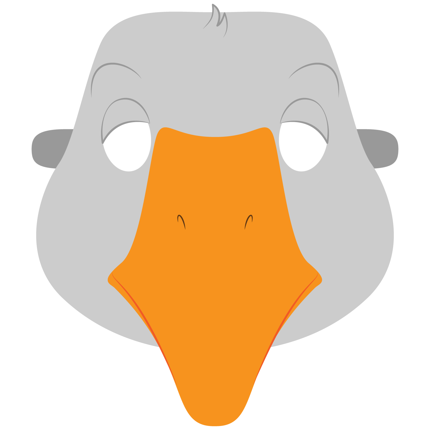 Goose mask template free printable papercraft templates