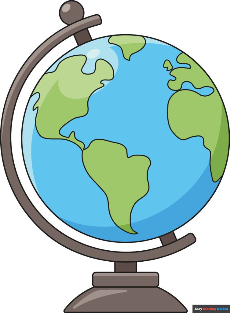 How to draw an easy globe