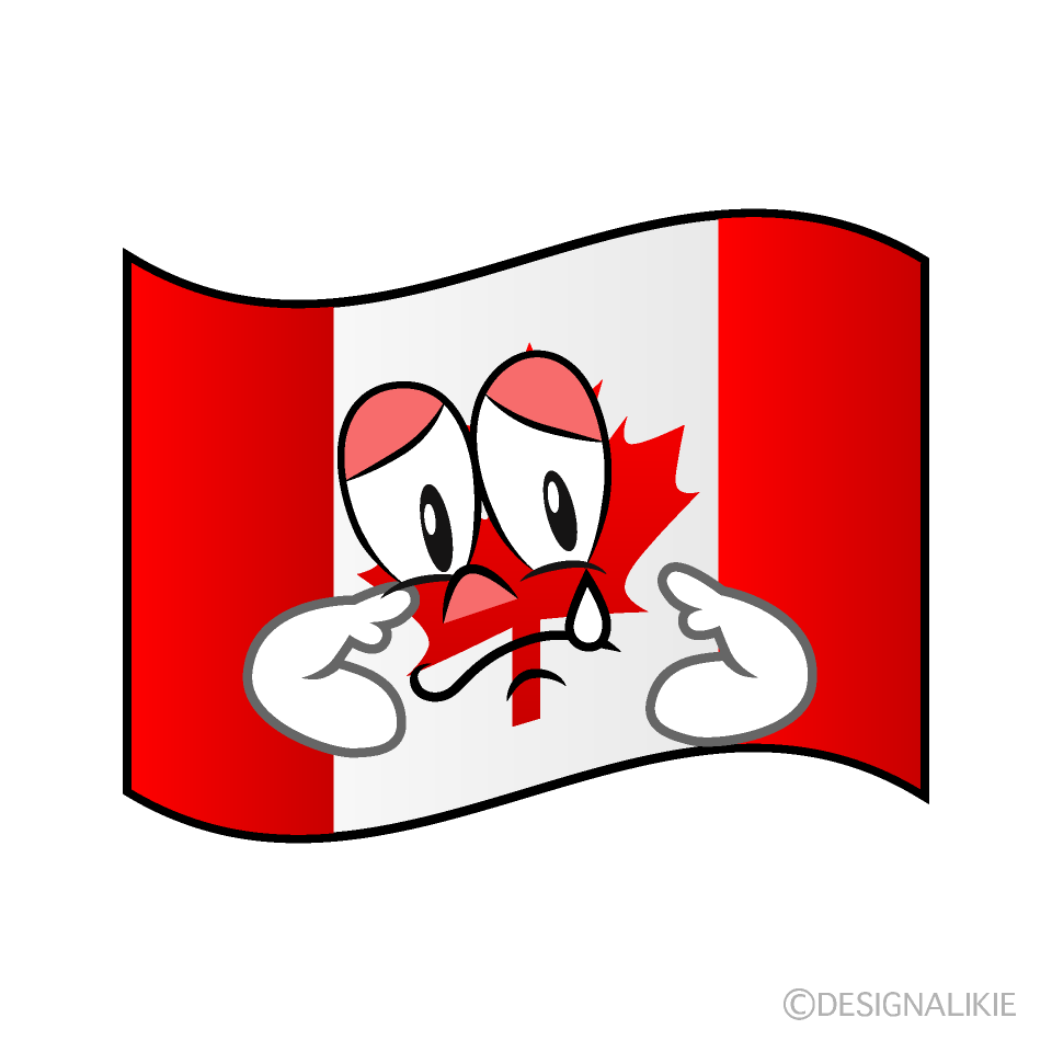 Free sad canadian flag cartoon imageï
