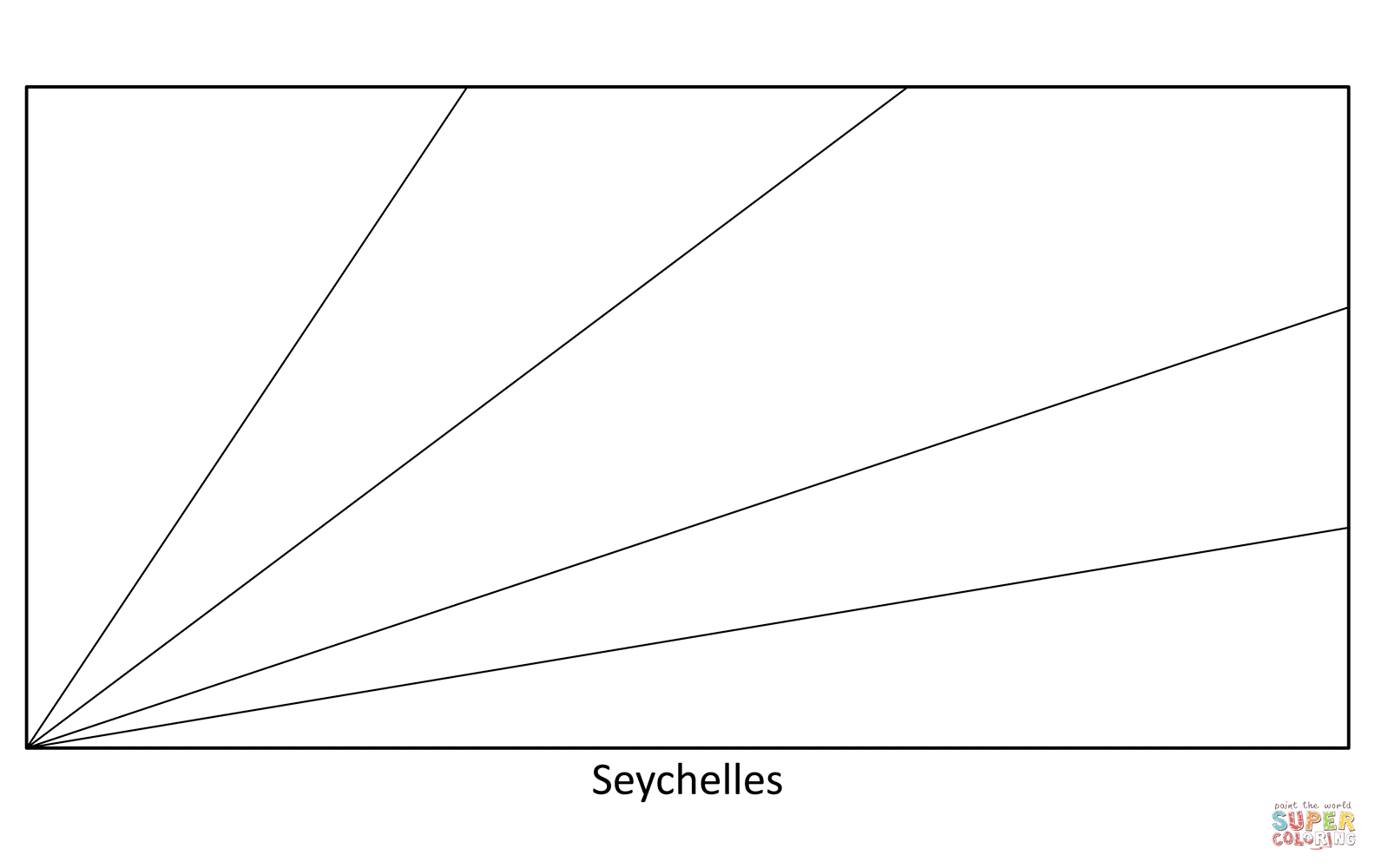 Flag of seychelles coloring page free printable coloring pages