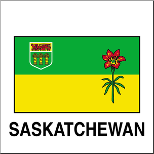Clip art flags saskatchewan color i