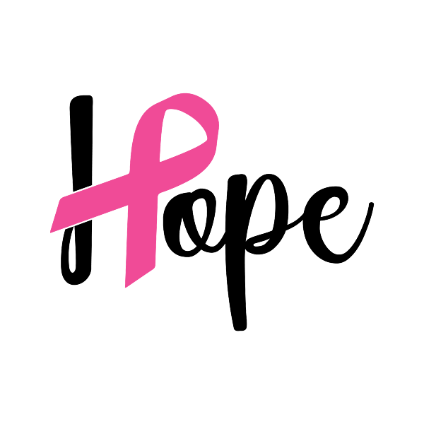 Hope with pink ribbon breast cancer awareness sticker by breast cancer warriors