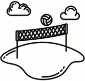 Dibujo de cancha de volleyball para colorear dibujos para colorear imprimir gratis
