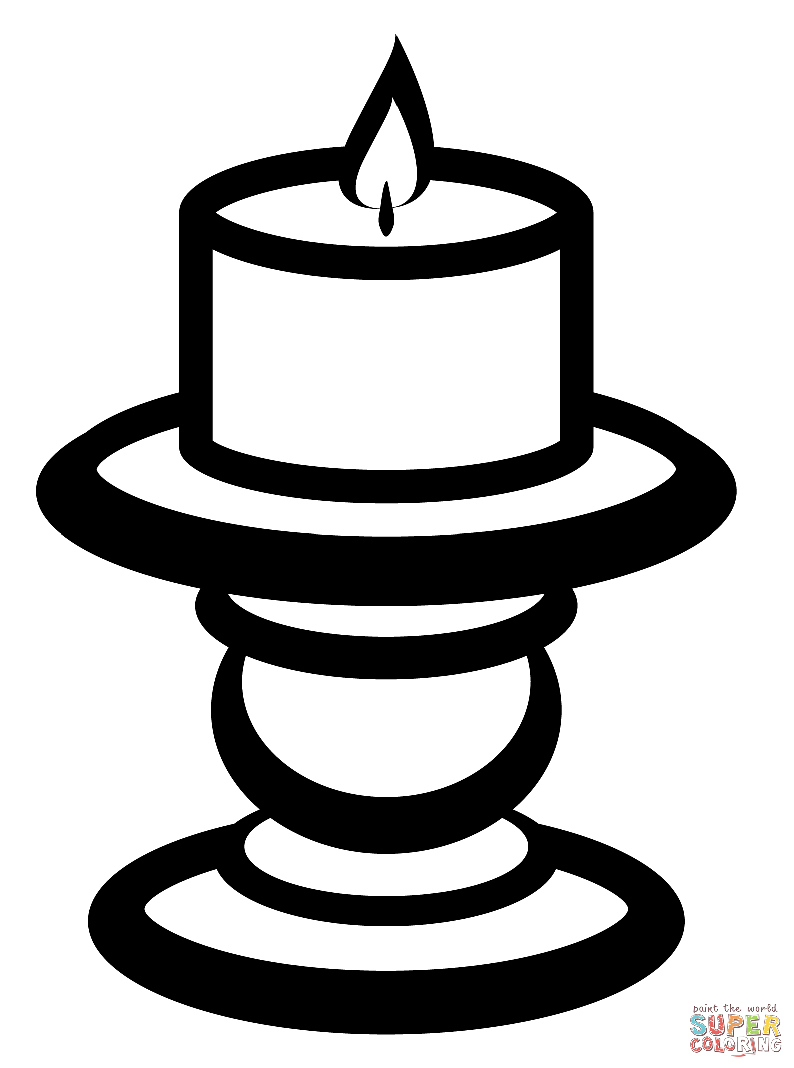 Candle emoji coloring page free printable coloring pages