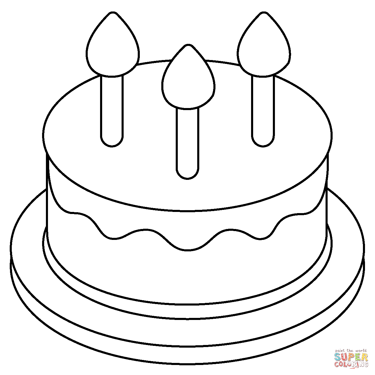 Birthday cake emoji coloring page free printable coloring pages