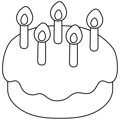Birthday cake emoji coloring page free printable coloring pages