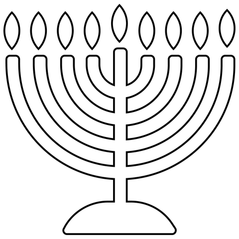 Menorah emoji coloring page free printable coloring pages