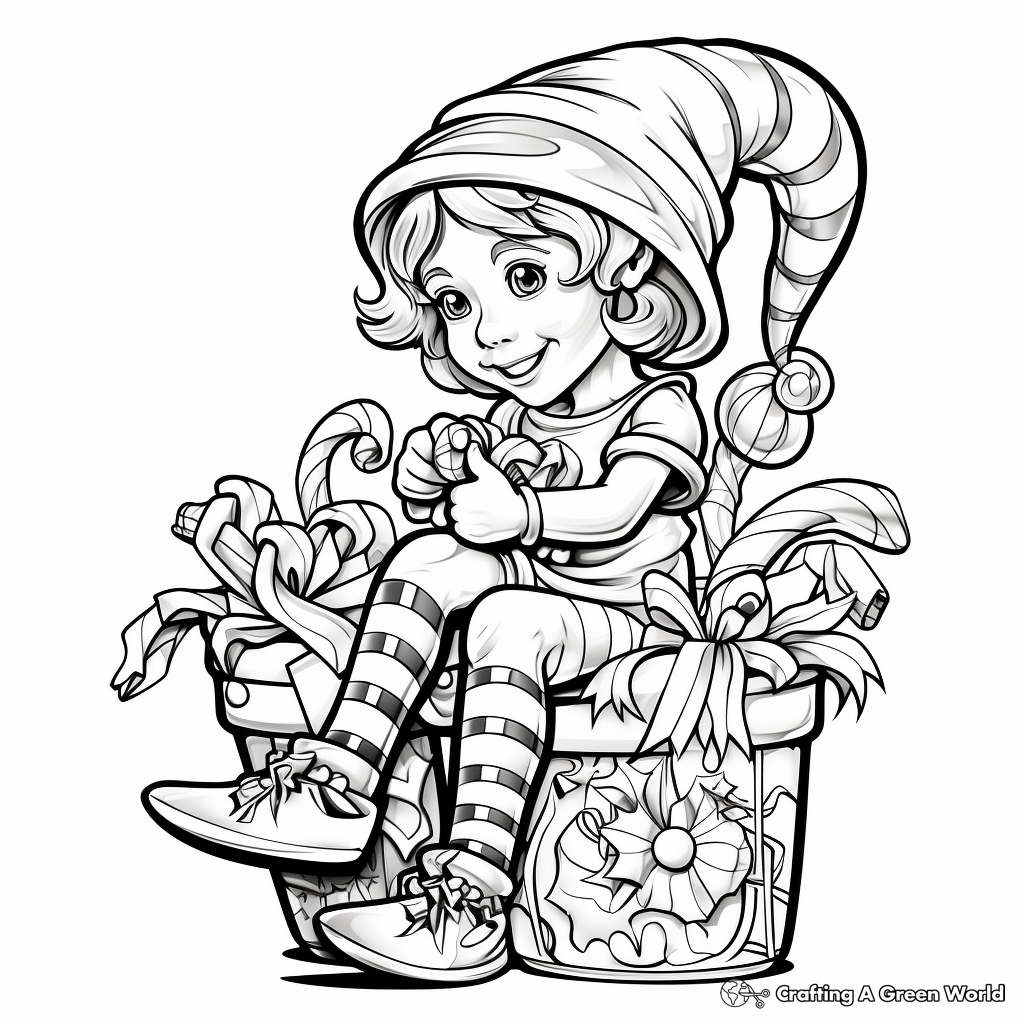 Stocking coloring pages