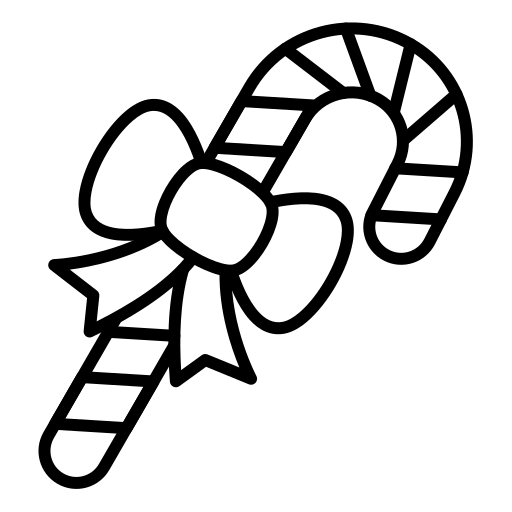 Candy cane generic detailed outline icon