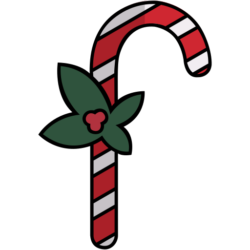 Candy cane generic outline color icon