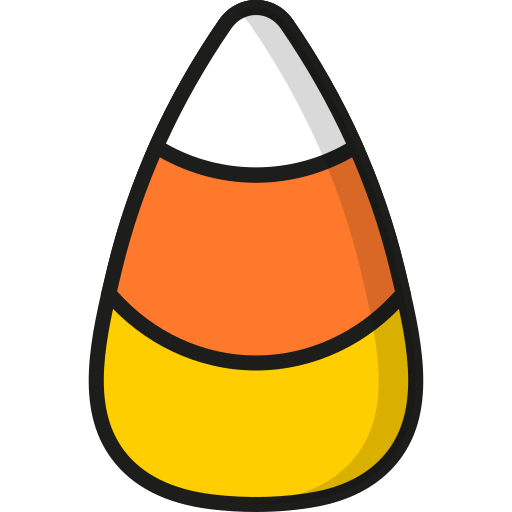 Candy corn generic outline color icon