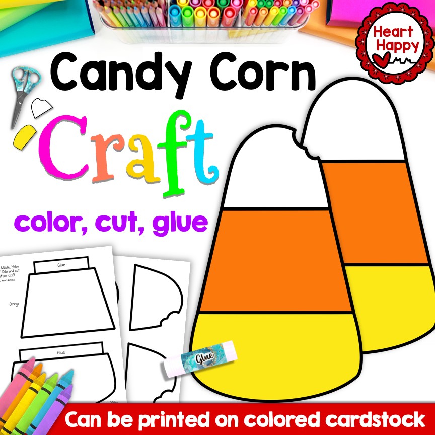 Halloween candy corn craft fall craft made by teachers