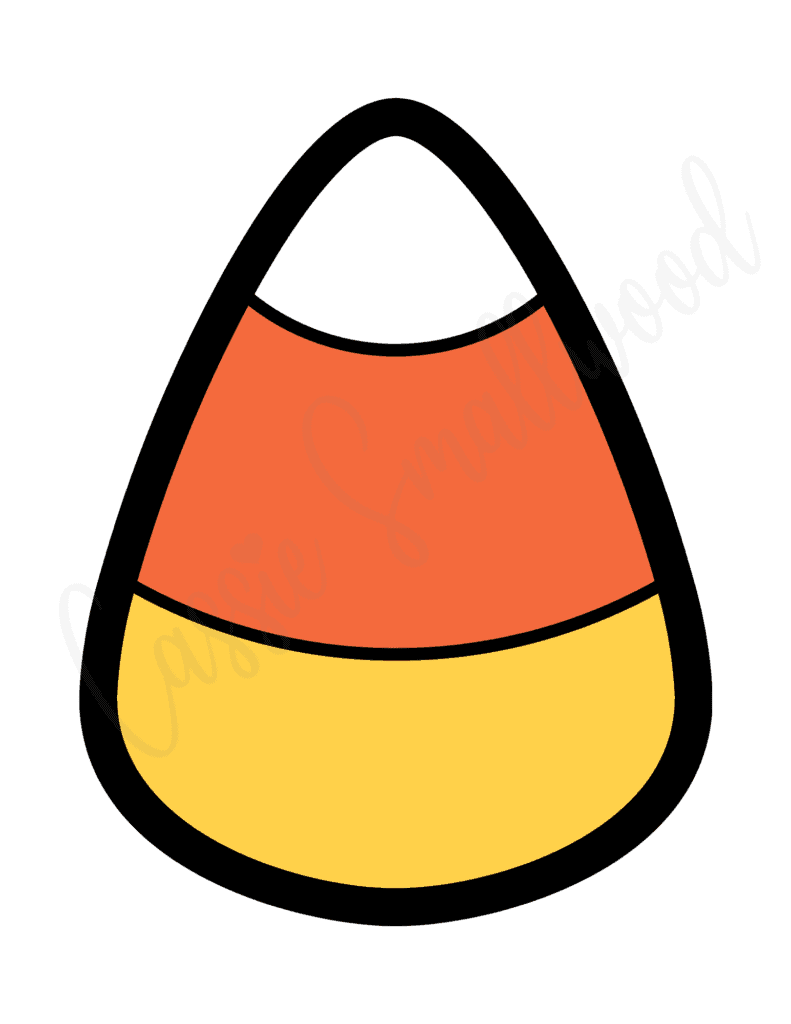 Cute candy corn templates black and white color