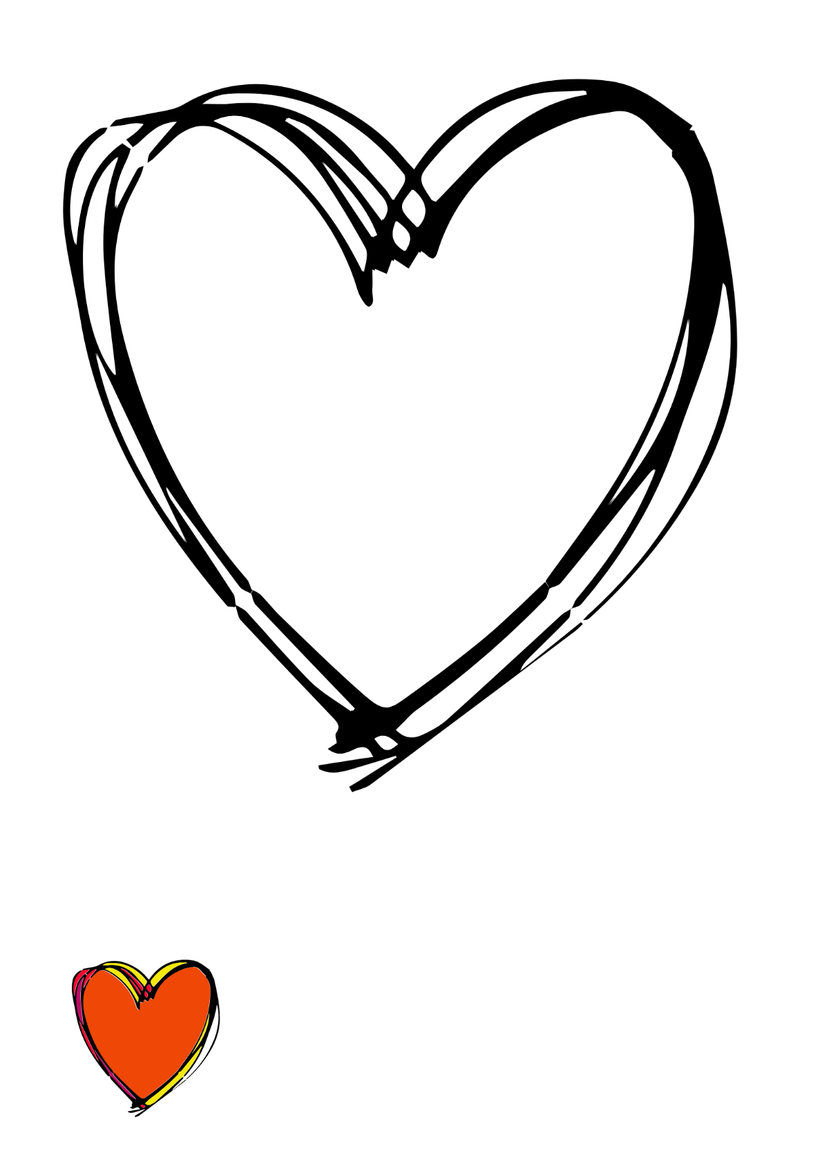 Free heart coloring page s examples