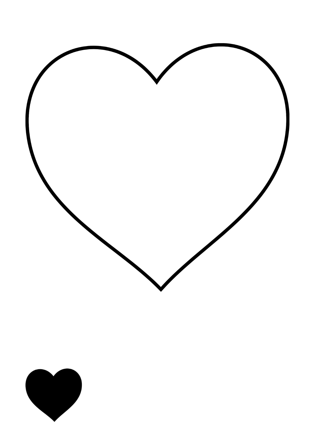 Free heart coloring page s examples