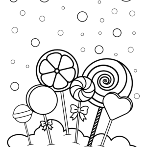Candy coloring pages printable for free download