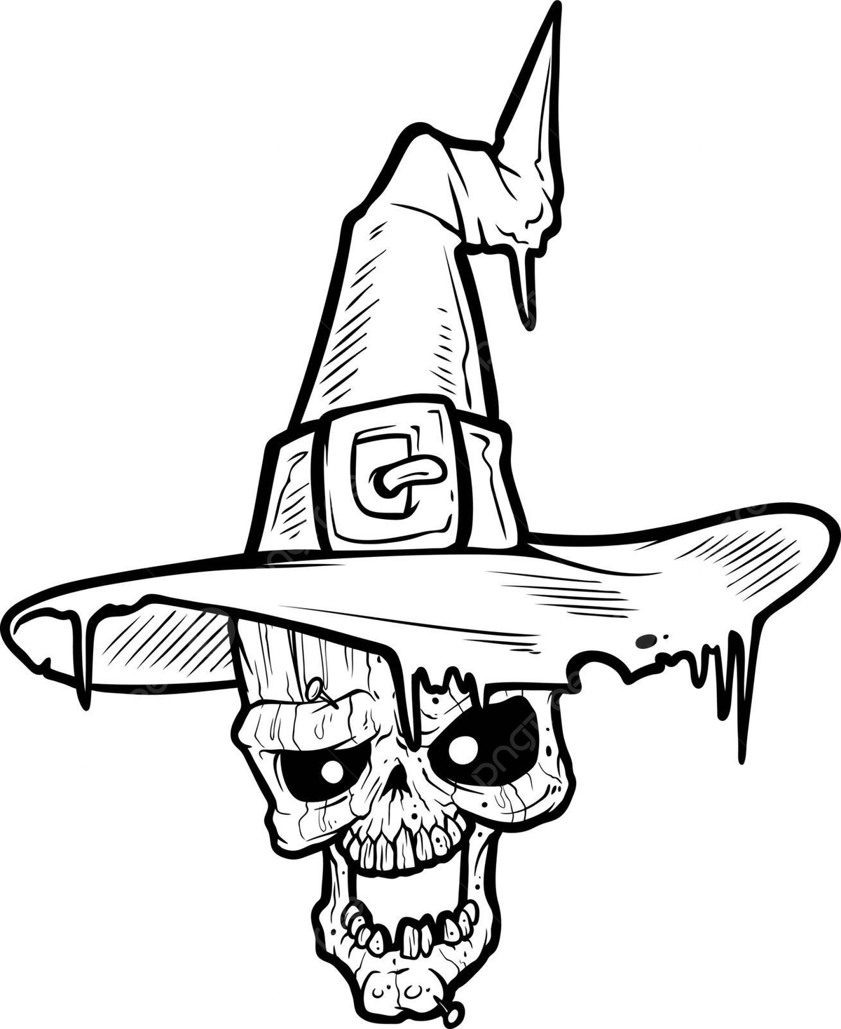 Witch hats line art png transparent images free download vector files