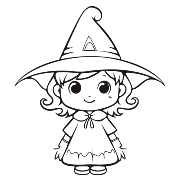 Witches hat coloring page png transparent images free download vector files