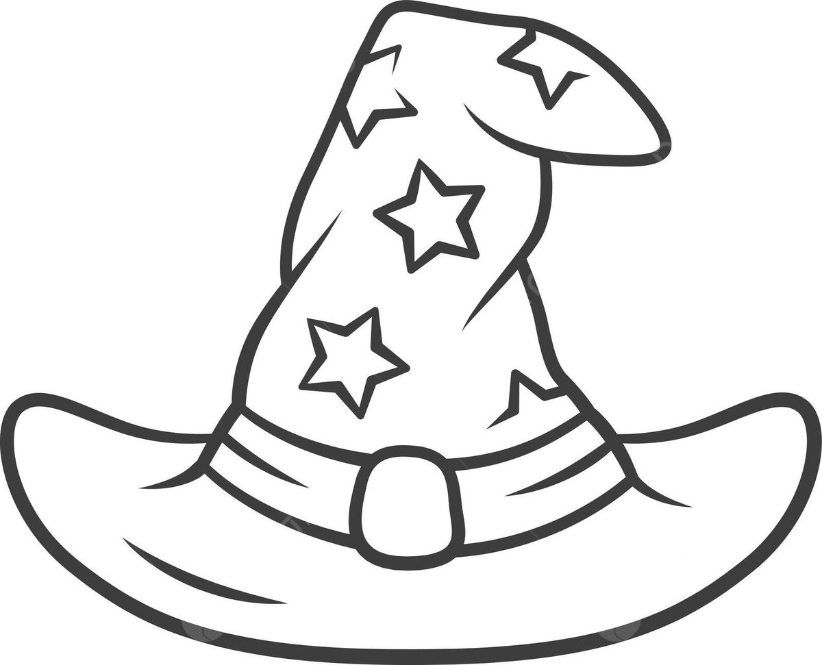 Witch hats line art png transparent images free download vector files