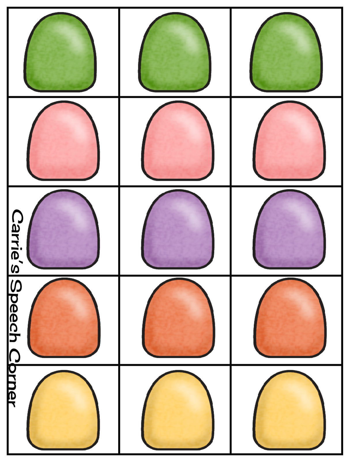 Carries speech corner gingerbread gumdrop file folder game