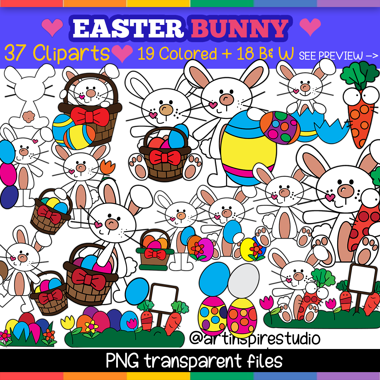Easter bunny clipart