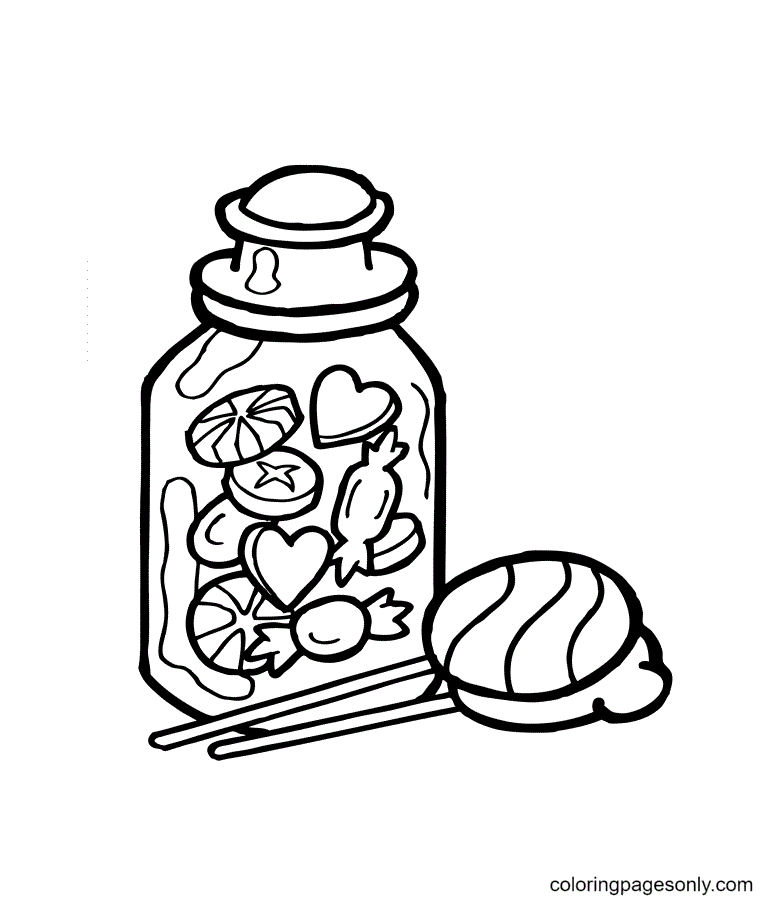 Candy coloring pages