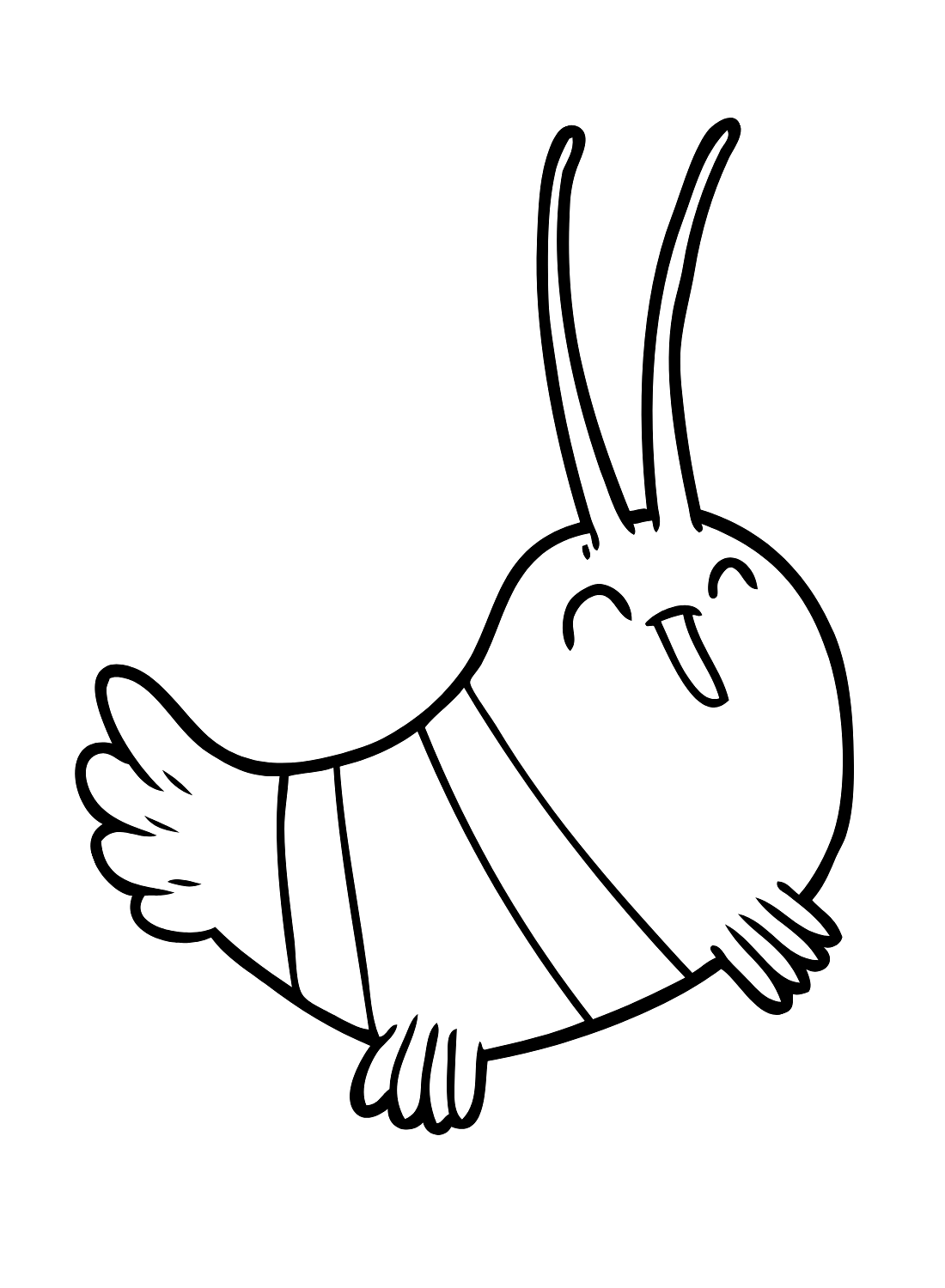 Happy cartoon crawfish coloring page