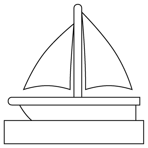 Sailboat emoji coloring page free printable coloring pages