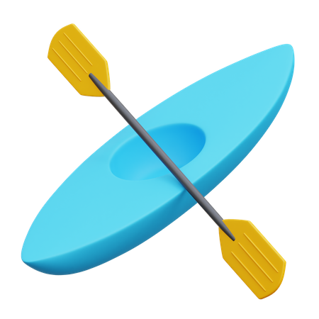 D kayak boat illustrations