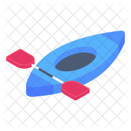 Canoe sprint equipment isometric icons