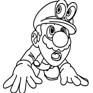 Super mario odyssey coloring pages printable for free download
